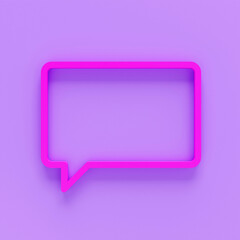 Fototapeta premium Pink Chat icon isolated on pink background. Speech bubbles symbol. Minimalism concept. 3d illustration 3D render.