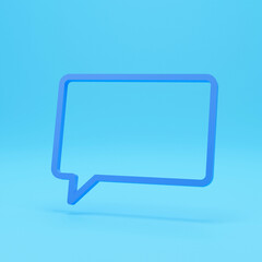 Pink Chat icon isolated on pink background. Speech bubbles symbol. Minimalism concept. 3d illustration 3D render.