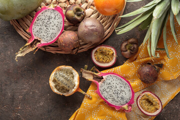 Dragon Fruit on a dark background