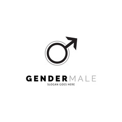 Gender Male Icon Vector Logo Template Illustration Design