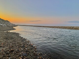Obraz premium Coucher de soleil sur la plage 