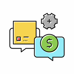 procurement process color icon vector illustration
