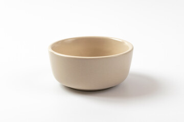porcelain sauce bowl on a white background
