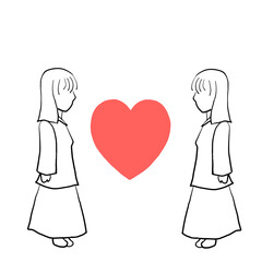 女性同士のカップル