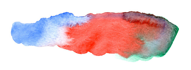 Multicolored watercolor shape as a background for text or logo