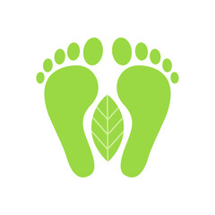 Carbon Footprint. Eco friendly vector icon design. Vector