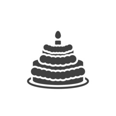 Birthday cake vector icon