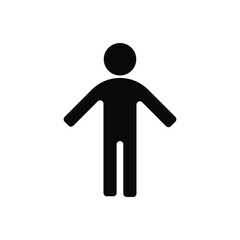 vector icon human silhouette black simple and modern