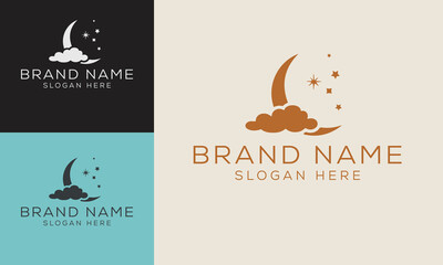 Set of simple moon line icons. Logo for dream, natural moon, mubarak, eid, childhood, moonlight, beach moon. Perfect for web apps and mobile.