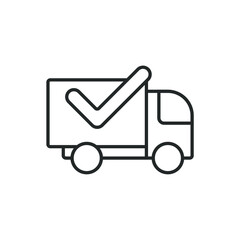 order delivery truck simple icon