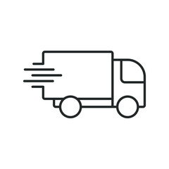 order delivery truck simple icon