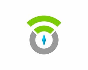 Diamond gems in the circle network connection symbol