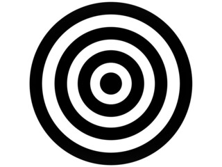 black and white target, shooting target, illustration image