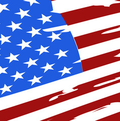 flag of America. USA flag. 1776. Distressed USA flags. EPS 10, Clip art. Only commercial use. 	
