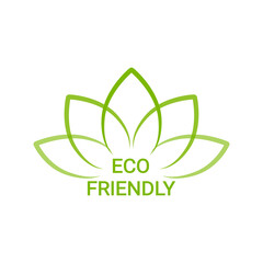 Eco friendly label design isolated vector