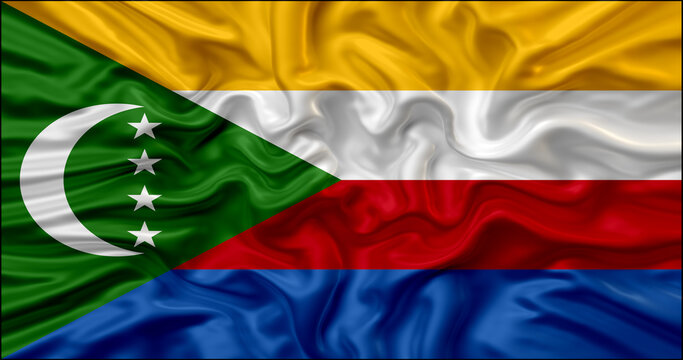 Comoros waving flag