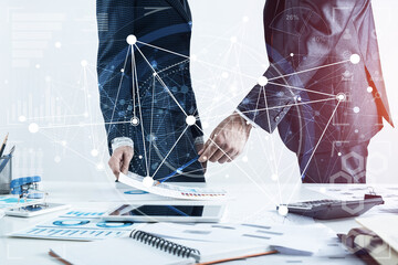 Business partnership concept with business people