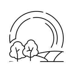 touring tires line icon vector illustration