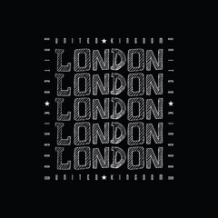LONDON illustration typography. perfect for t shirt design