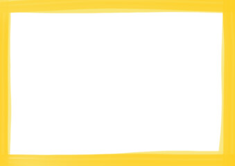 黄色い絵具フレーム素材