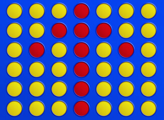 Connect four game with up arrow illustration