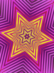 abstract colorful background with stars in purple and yellow