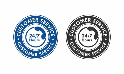 Customer service logo template illustration