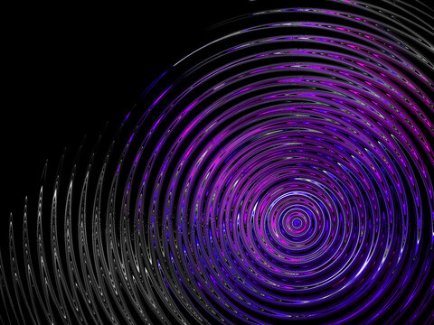 abstract structure with purple swirl