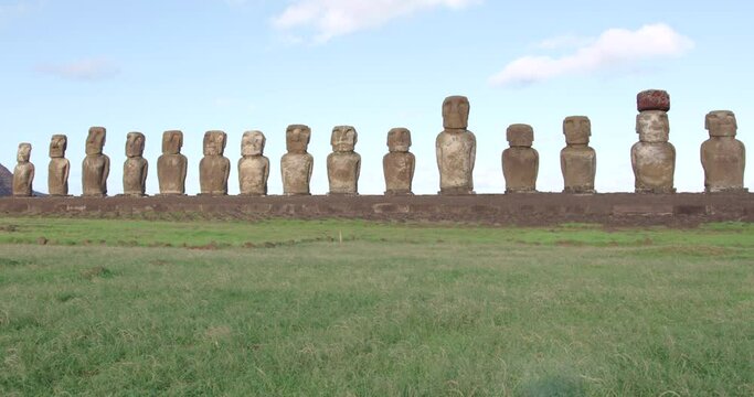 Chile, Moai Statue - Rapa Nui, Ahu Tongariki, Ancient, Ancient Civilization