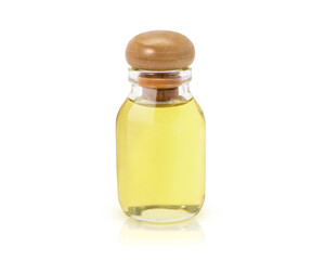 Bottle of oil isolated on white background.