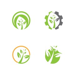 Leaf vector logo icon set