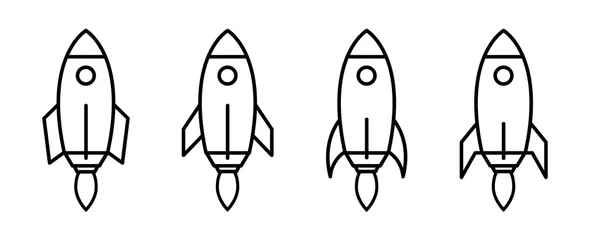 Fototapete Raumschiff Rocket Icon