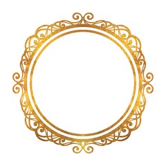 ゴールドのクラシカルな円形フレーム