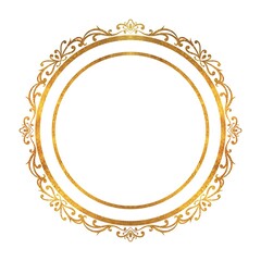 ゴールドのクラシカルな円形フレーム