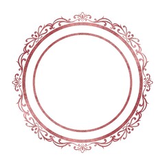 ピンクゴールドのクラシカルな円形フレーム