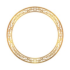 ゴールドのクラシカルな円形フレーム