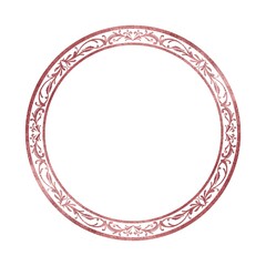 ピンクゴールドのクラシカルな円形フレーム