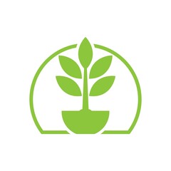 Leaf vector logo template icon design