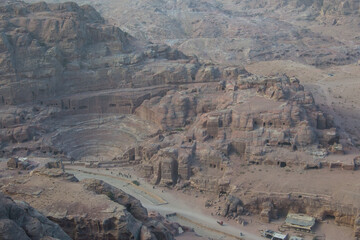 Scenic view of the historical Petra city in Jordan
