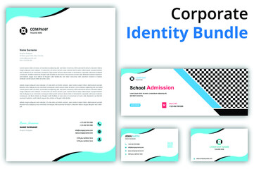 Business brand identity stationery design Premium Vector	