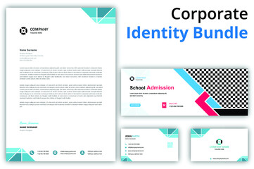 Business brand identity stationery design Premium Vector	