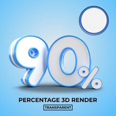 Obraz premium 3D 90 percentage for discount sale element blue color