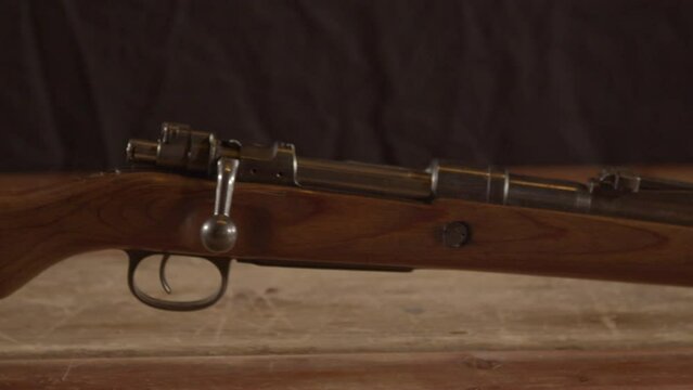 Dolly of bolt lever of old Kar98 Mauser rifle
