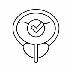 healthy bladder line icon vector illustration