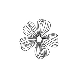 flower black and white logo