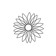 flower black and white logo