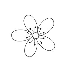 flower black and white logo