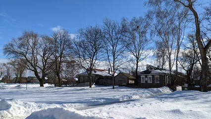 snow covered house