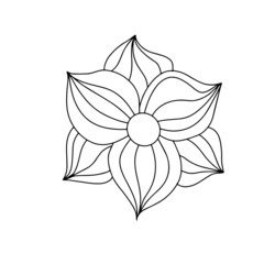 flower black and white logo