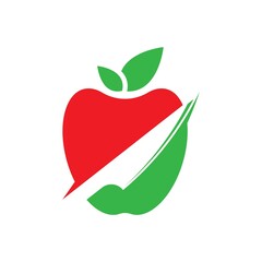 Apple and knife logo